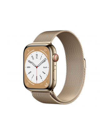 Apple Watch Series 8 Cell Smartwatch (milanese gold, 45mm, Stainless Steel, 4G) MNKQ3FD/A