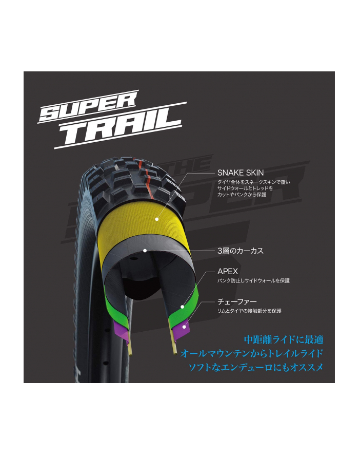 Schwalbe Hans Dampf Super Trail, tires (Kolor: CZARNY, ETRTO: 65-584) główny