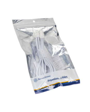 silverstone technology SilverStone power supply extension cable SST-PP07E-EPS8W-V2, EPS 12V 8pin (4+4) (Kolor: BIAŁY, 30cm)