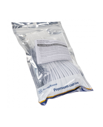 silverstone technology SilverStone power supply extension cable SST-PP07E-MBW-V2, 24pin ATX (Kolor: BIAŁY, 30cm)