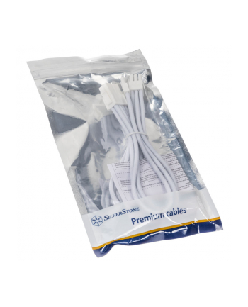 silverstone technology SilverStone power supply extension cable SST-PP07E-PCI8W-V2, PCIe 8pin (6+2) (Kolor: BIAŁY, 30cm) nr 1
