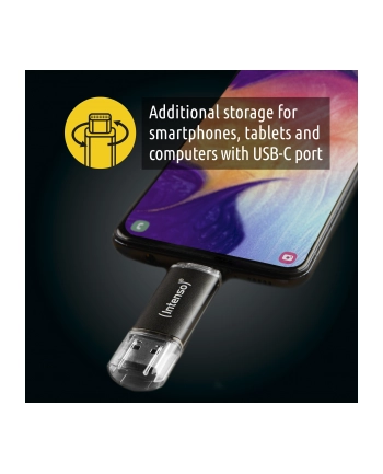Intenso Twist Line 128 GB, USB stick (anthracite/transparent, USB-A 3.2 Gen 1, USB-C 3.2 Gen 1) nr 2