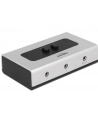 DeLOCK switch jack 3.5mm 2 port manual bidirectional, switch (grey/Kolor: CZARNY) - nr 30