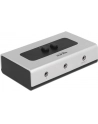 DeLOCK switch jack 3.5mm 2 port manual bidirectional, switch (grey/Kolor: CZARNY) - nr 35