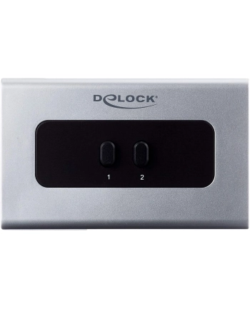 DeLOCK switch jack 3.5mm 2 port manual bidirectional, switch (grey/Kolor: CZARNY) nr 1