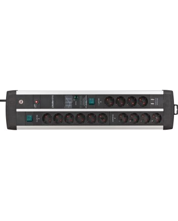 Brennenstuhl Premium-protection -Line Duo gaming power strip 14-way (Kolor: CZARNY/silver, 120,000 A surge protection , 2x USB-A, 3 meters) nr 2