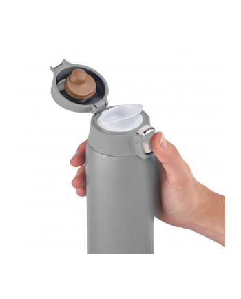 Emsa TRAVEL MUG light thermal mug 0.4 liters (silver, flip lid)