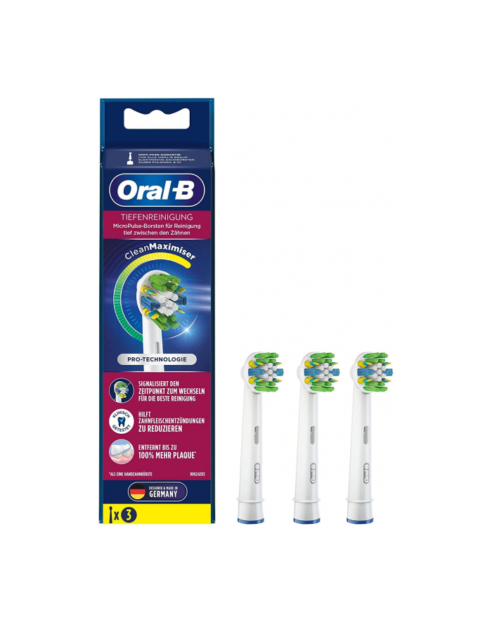 Braun Oral-B deep cleaning with CleanMaximiser 3er, brush head (Kolor: BIAŁY) główny