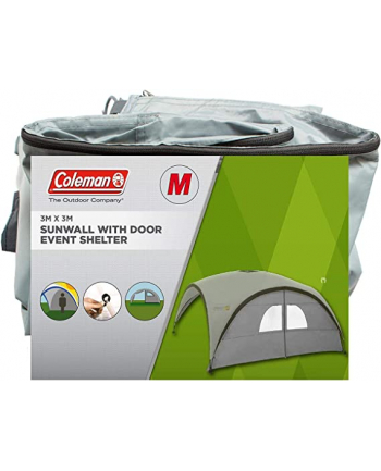 Coleman Sunwall M, side wall with door for Event Shelter Pro M 3m, side panel (silver)