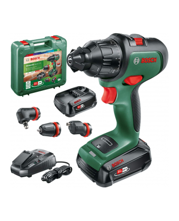 bosch powertools Bosch Cordless Impact Drill AdvancedImpact 18, with attachments (green/Kolor: CZARNY, 2x Li-Ion battery 2.5Ah, case)