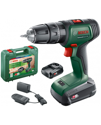 bosch powertools Bosch Cordless impact drill UniversalImpact 18V (green/Kolor: CZARNY, 2x Li-ion battery 1.5Ah, case)