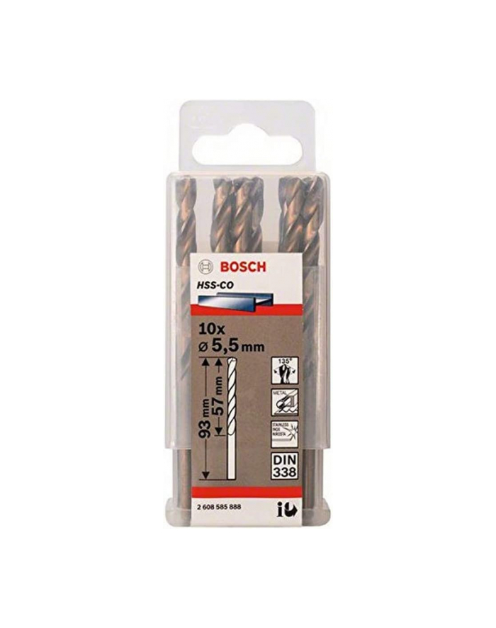 bosch powertools Bosch metal twist drill HSS-Co, DIN 338, 5.5mm (10 pieces, working length 57mm) główny