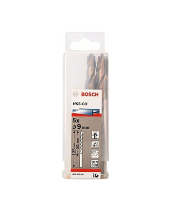 bosch powertools Bosch Metal twist drill HSS-Co, DIN 338,  9.0mm (5 pieces, working length 81mm) nr 1
