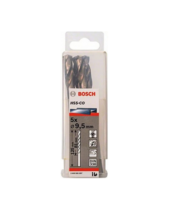 bosch powertools Bosch Metal twist drill HSS-Co, DIN 338,  9.5mm (5 pieces, working length 81mm)