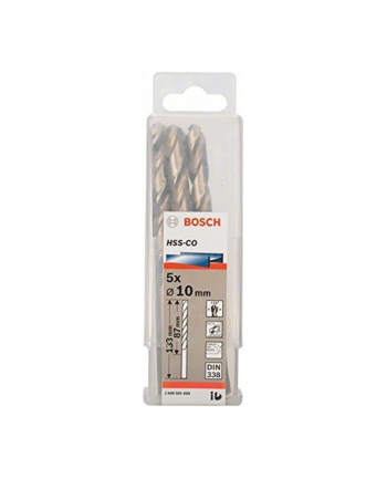 bosch powertools Bosch Metal twist drill HSS-Co, DIN 338,  10mm (working length 87mm, 5 pieces)