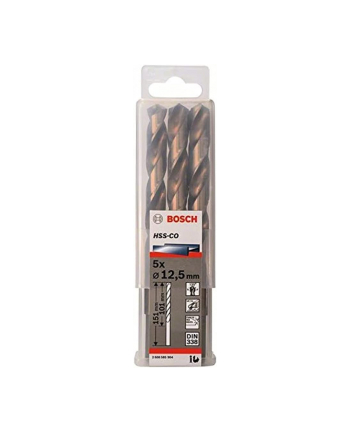 bosch powertools Bosch Metal twist drill HSS-Co, DIN 338,  12.5mm (5 pieces, working length 101mm)