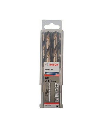 bosch powertools Bosch Metal twist drill HSS-Co, DIN 338,  13.0mm (5 pieces, working length 101mm)