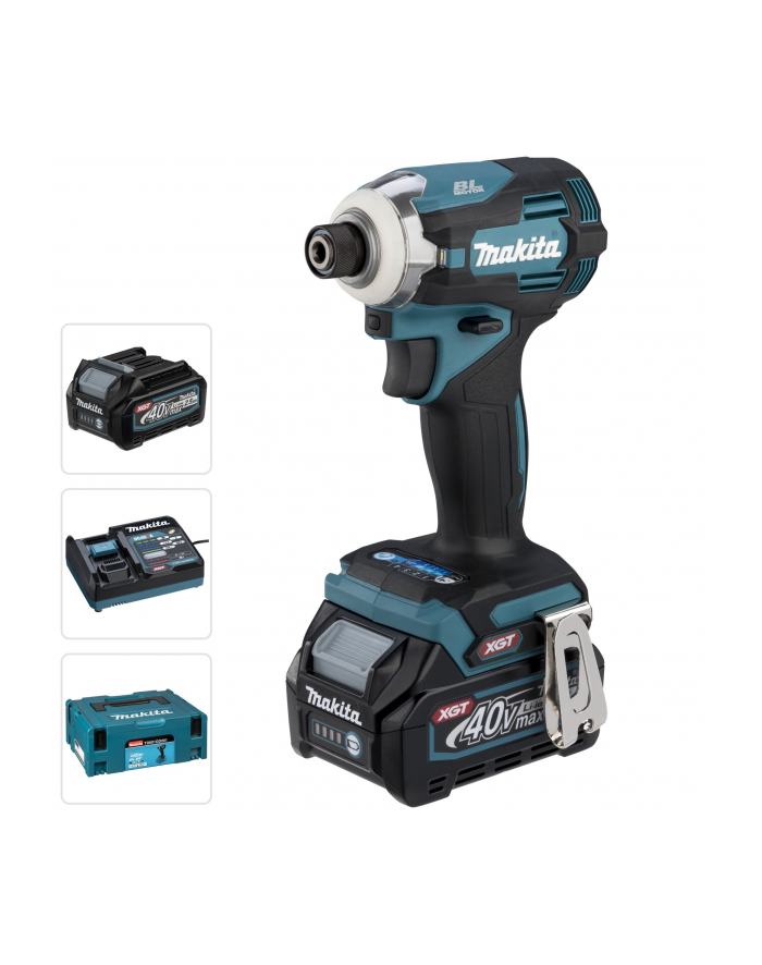 Makita Cordless impact wrench TD001GD201 XGT, 40V (blue/Kolor: CZARNY, 2x Li-Ion XGT battery 2.5Ah, in MAKPAC size 2) główny