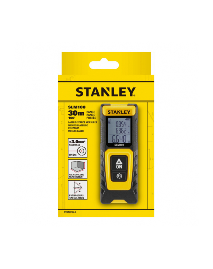 Stanley Laser Rangefinder SLM100 (yellow/Kolor: CZARNY, range 30 meters) główny