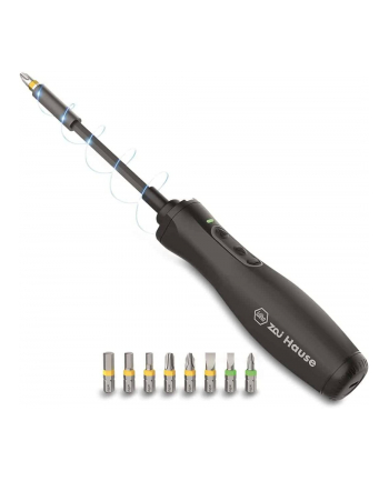 Wiha Zai home e-screwdriver, screwdriver (Kolor: CZARNY, Li-Ion battery 3.6V 1.5Ah, 8 bits and extension)