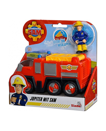 Simba Fireman Sam Jupiter with Sam Figure, Toy Vehicle (red/yellow) nr 1