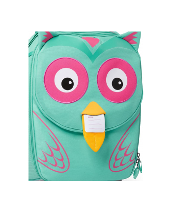 Affenzahn childrens suitcase Eluise Owl, trolley (turquoise/pink)