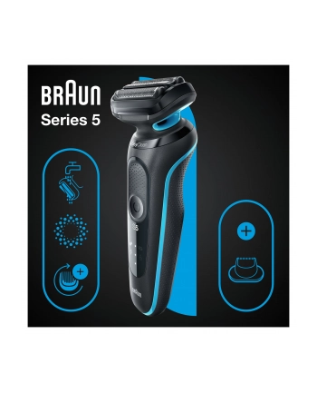 Braun Series 5 51-M1200s, razor (Kolor: CZARNY/turquoise) nr 2