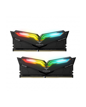 Pamięć DDR4 Team Group T-FORCE Night Hawk RGB GEN 2.0 16GB (2x8GB) 3600MHz CL18 1,35V Black