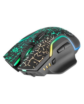Mysz bezprzewodowa Defender ONESHOT GM-067 optyczna 3200dpi czarna RGB AKUMULATOR 7 przycisków Gaming nr 2