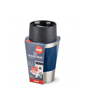 Emsa Travel Mug Compact thermal mug 0.3 liters (dark blue, screw cap)