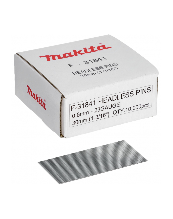 Makita pins F-31841, for pintacker, 0.6 x 30mm, nail (10,000 pieces) główny