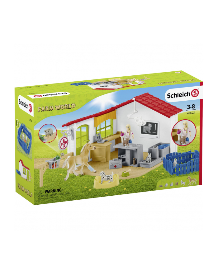 Schleich Farm World veterinary practice with pets, toy figure główny