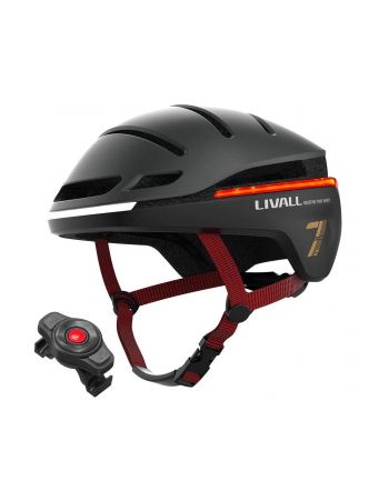 Kask rowerowy miejski Livall EV21 LED/SOS 58-62cm czarny