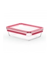 Emsa CLIP ' CLOSE glass food storage container 2.0 liters (transparent/red, rectangular) - nr 4