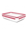 Emsa CLIP ' CLOSE glass food storage container 3.0 liters (transparent/red, rectangular) - nr 7