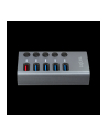 LogiLink USB 3.2 Gen 1 hub 4-port + 1x Fast Charging port on/off switch USB hub - 5 - Szary (UA0386) - nr 12