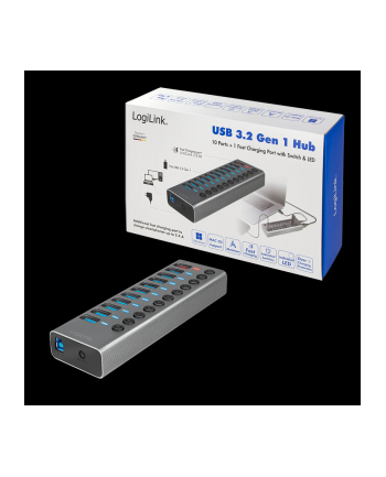 LogiLink USB 3.2 Gen 1 hub Szary (UA0388)