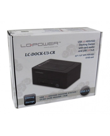 LC-Power USB 3.0 2-Bay 2,5''-3,5''HDD/SSD + Hub nr 1