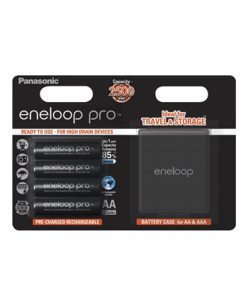 4 x akumulatory Panasonic Eneloop AA/R6 + Box [2000 mAh]