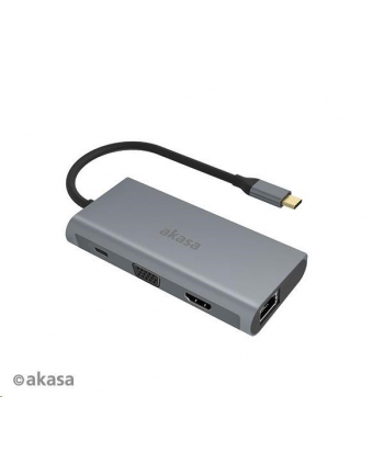 AKASA ADAPTER USB TYPE-C 9-IN-1 DOCK (PD TYPE-C, HDMI, VGA, 3 X (57097)