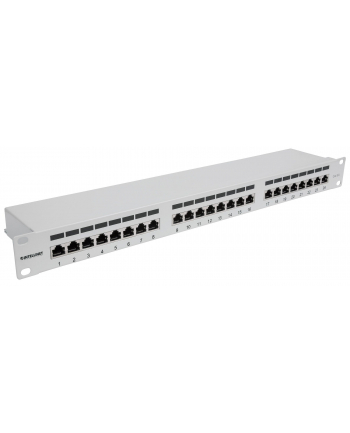 Intellinet patch panel 24 port cat6a ftp, szary