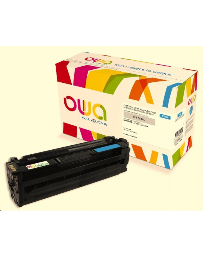 Owa Armor Toner - High Capacity Cyan Cartridge for Samsung CLP-680DW, 680ND, CLX-6260FD, 6260FR, 6260FW, 6260ND (K15668OW) główny