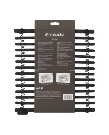 Brabantia Mat Czarna 56X30Cm Kratka Mata Do Zlewu Silikonowa (302589) nr 1