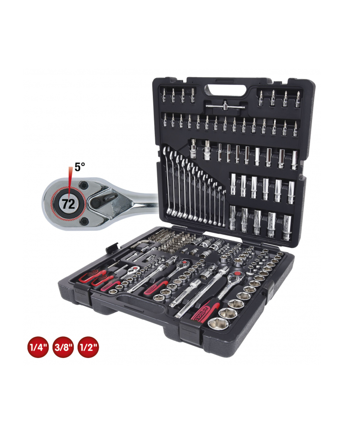 Ks Tools 1/4 +3/8 +1/2 216 Pcs Chromeplus Socket Set 9180216 główny