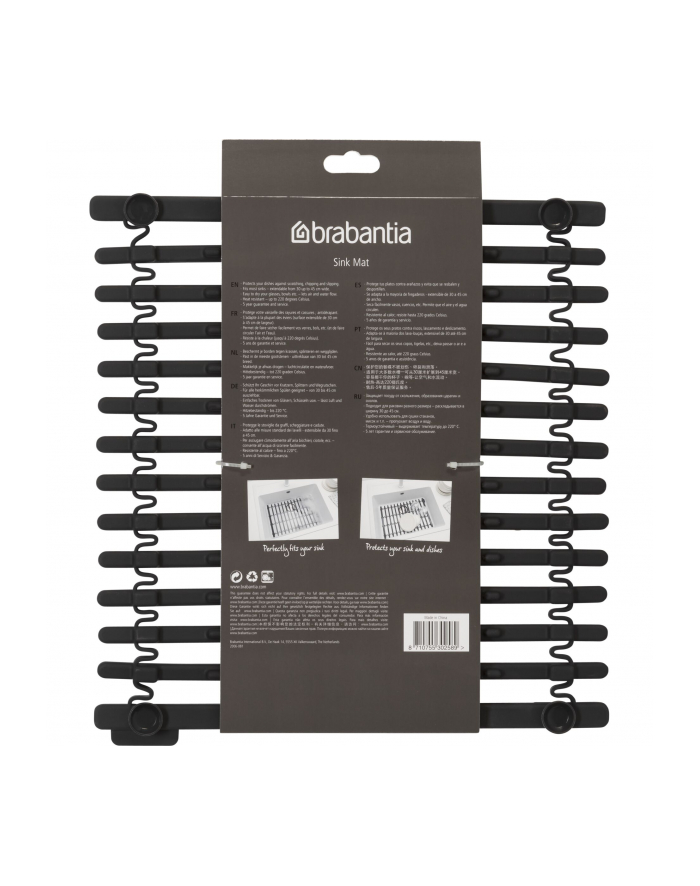 Brabantia Mat Czarna 56X30Cm Kratka Mata Do Zlewu Silikonowa (302589) główny