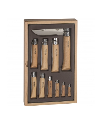 Opinel Collector Set Wood Box 10 Piece Pocket Knives (1314) nr 1