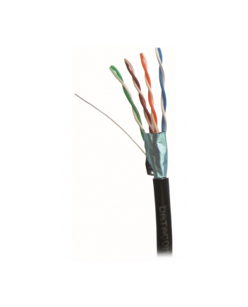 Kabel DATACOM FTP Cat.5e, drát 100m (1386) Czarny