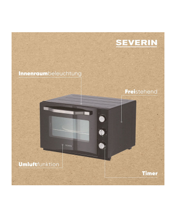 Severin Mini-piekarnik z płytami elektrycznymi do gotowania TO 2074