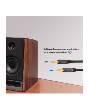 LogiLink audio wtyk bananowy 5m (CA1211) nr 1
