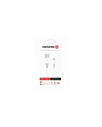 Swissten Kabel USB - Micro USB 1,5m Biały (71504300)